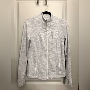 White lined Lululemon Define Jacket